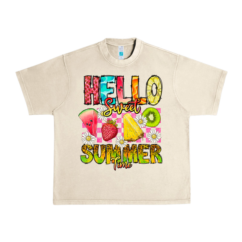 Hello Sweet Summer Time Urban Heavy Tee by CowhideDigitalArt | Teevron