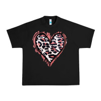 Black Leopard Glitter Heart Urban Heavy Tee - Jasminsmagicworld