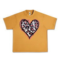 Peanut Butter Leopard Glitter Heart Urban Heavy Tee - Jasminsmagicworld