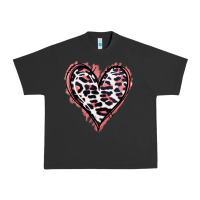 Pigment Black Leopard Glitter Heart Urban Heavy Tee - Jasminsmagicworld