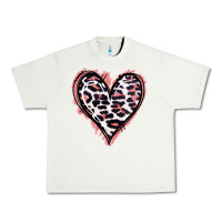 Pistachio Leopard Glitter Heart Urban Heavy Tee - Jasminsmagicworld