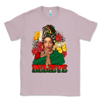 Lilac Believe black woman Classic Tee - FaDigitalArtStudio