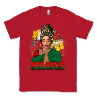Red Believe black woman Classic Tee - FaDigitalArtStudio
