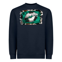 Navy Soccer Lips Heavyweight Sweatshirt - Jasminsmagicworld