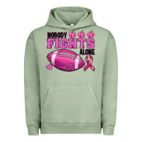 Pigment Oil Green nobody fights alone Urban Hoodie - RanaPortraitStore