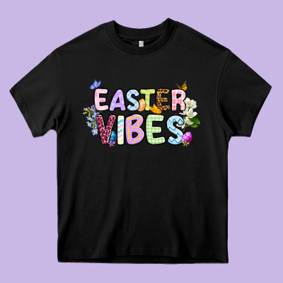 Easter Vibes Heavy Core Tee Designed By Oliviacreatesart