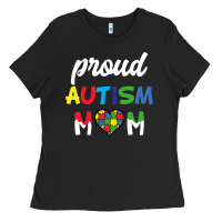 Black Proud Autism Mom Mothers Day Gift Autism Awareness Ladies Tee - CowhideDigitalArt