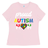 Bubblegum Pink Proud Autism Mom Mothers Day Gift Autism Awareness Ladies Tee - CowhideDigitalArt