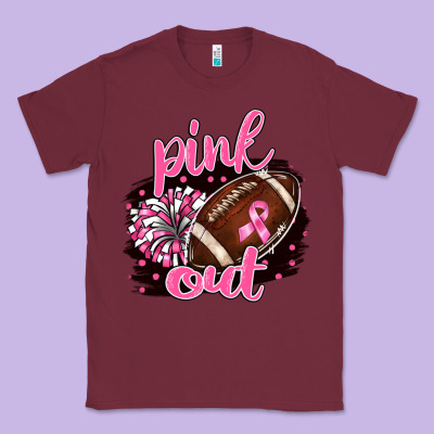 Pink Out Football Classic Tee Designed By Barkaloodesign