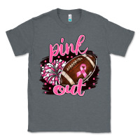 Charcoal Heather pink out football Classic Tee - BarkalooDesign