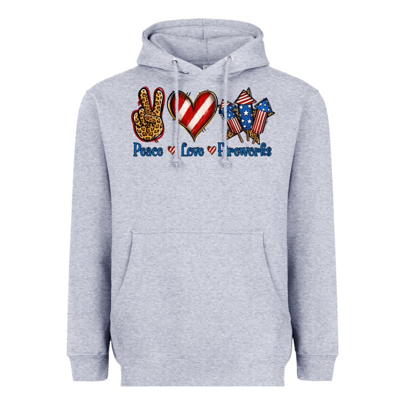 Peace Love Fireworks Heavyweight Hoodie by Jasminsmagicworld | Teevron