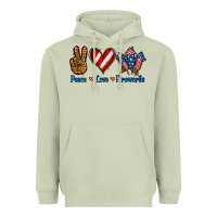 Matcha Peace Love Fireworks Heavyweight Hoodie - Jasminsmagicworld