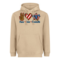 Mushroom Peace Love Fireworks Heavyweight Hoodie - Jasminsmagicworld