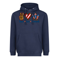 Navy Peace Love Fireworks Heavyweight Hoodie - Jasminsmagicworld