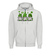 Dove Grey st patricks gnomes Zipper Hoodie - Jasminsmagicworld