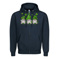 Navy st patricks gnomes Zipper Hoodie - Jasminsmagicworld