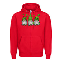 Red st patricks gnomes Zipper Hoodie - Jasminsmagicworld