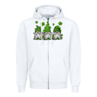 White st patricks gnomes Zipper Hoodie - Jasminsmagicworld
