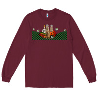 Burgundy halloween meerkat Long Sleeve Tee - LillyAllenDesigns