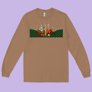 Halloween Meerkat Long Sleeve Tee Designed By Lillyallendesigns