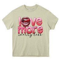 Mossy Love more worry less Heavy Core Tee - FaDigitalArtStudio