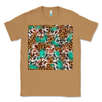 Toasted Coconut Western Turquoise Glitter Cowhide Leopard Seamless Classic Tee - FaDigitalArtStudio