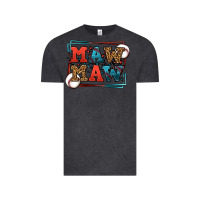 Vintage Black Baseball mawmaw leopard frame Vintage Tee - LillyAllenDesigns