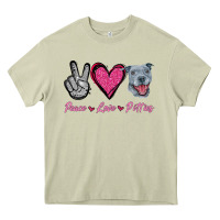 Mossy Peace Love Pitties Heavy Core Tee - Jasminsmagicworld