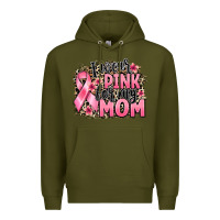 Army Green i wear pink for my mom Premium Hoodie - BarkalooDesign
