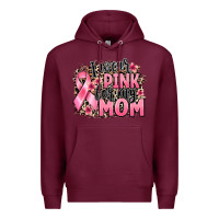 Burgundy i wear pink for my mom Premium Hoodie - BarkalooDesign