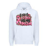 White i wear pink for my mom Premium Hoodie - BarkalooDesign