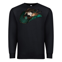 Black cowhide flowers cowboy hat Premium Sweatshirt - Jasminsmagicworld