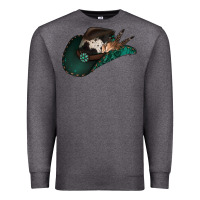 Charcoal Heather cowhide flowers cowboy hat Premium Sweatshirt - Jasminsmagicworld