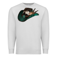 Dove Grey cowhide flowers cowboy hat Premium Sweatshirt - Jasminsmagicworld