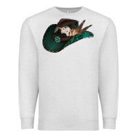 Oatmeal Heather cowhide flowers cowboy hat Premium Sweatshirt - Jasminsmagicworld