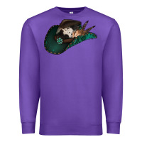 Purple cowhide flowers cowboy hat Premium Sweatshirt - Jasminsmagicworld