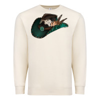 Sandshell cowhide flowers cowboy hat Premium Sweatshirt - Jasminsmagicworld