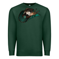 Sports Green cowhide flowers cowboy hat Premium Sweatshirt - Jasminsmagicworld