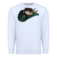 White cowhide flowers cowboy hat Premium Sweatshirt - Jasminsmagicworld