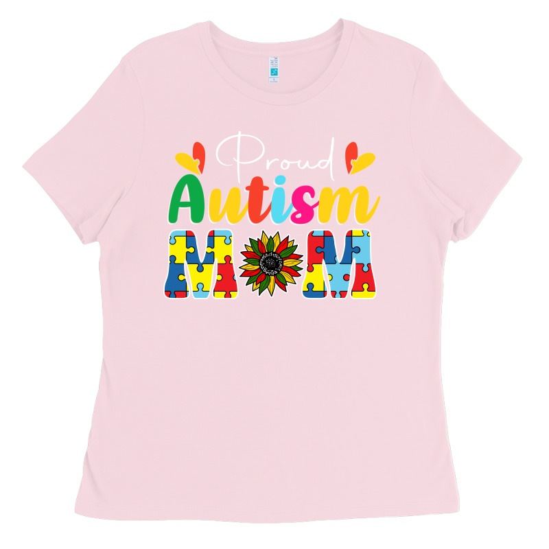 Proud Autism Mom Sunflower Ladies Tee by CowhideDigitalArt | Teevron