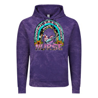 Cloud Purple nurse rainbow Vintage Hoodie - SublimationCraftShop