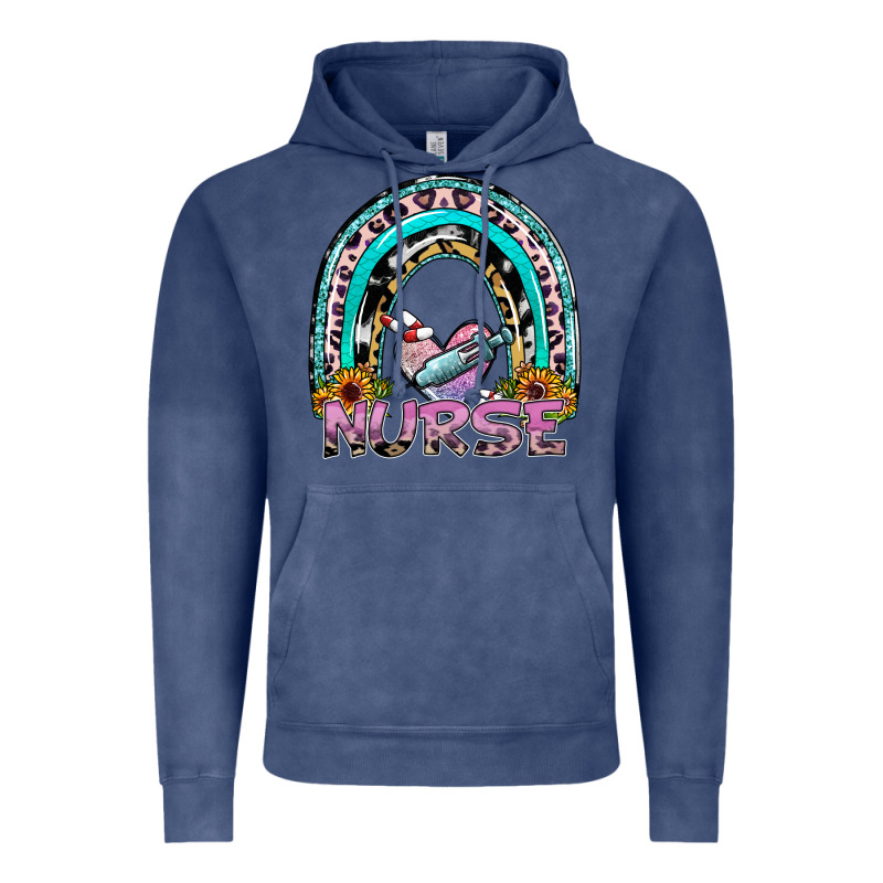 Nurse Rainbow Vintage Hoodie by SublimationCraftShop | Teevron