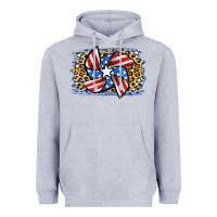 Heather Grey 4th of July Pinwheel Heavyweight Hoodie - Jasminsmagicworld