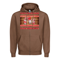 Chestnut valentines day gnomes leopard Zipper Hoodie - Jasminsmagicworld