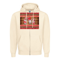 Sandshell valentines day gnomes leopard Zipper Hoodie - Jasminsmagicworld