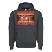 Smoke valentines day gnomes leopard Zipper Hoodie - Jasminsmagicworld