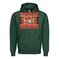Sports Green valentines day gnomes leopard Zipper Hoodie - Jasminsmagicworld