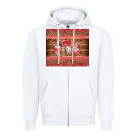 White valentines day gnomes leopard Zipper Hoodie - Jasminsmagicworld