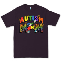 Plum Autism mom Premium Tee - FaDigitalArtStudio