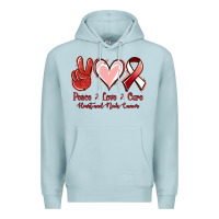 Blue Mist Peace Love Cure Heart And Neck Cancer Premium Hoodie - Jasminsmagicworld